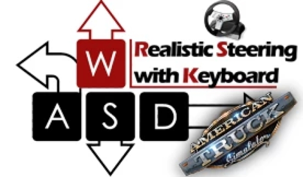 ATS - Realistic Steering with Keyboard V3.1.6 (1.44.x)