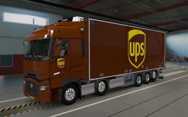 ETS2 - Renault Range T Tandem UPS Skin V1.0 (1.43.x)
