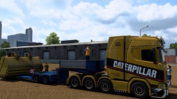 ETS2 - Scania 8x4 Cat Skin V1.0 (1.43.x)