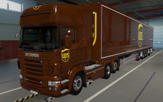 ETS2 - Scania R RJL UPS Skin V1.0 (1.43.x)