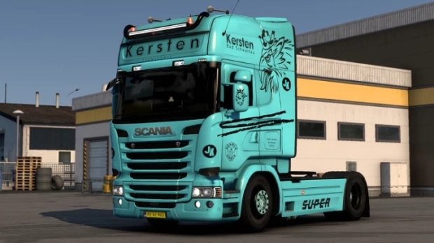 ETS2 - Scania RJL Kersten Transporte Skin (1.43.x)