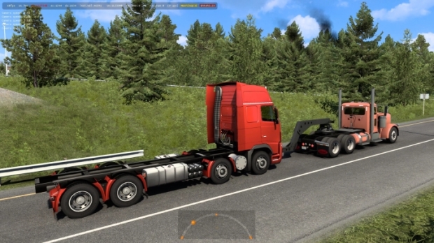 ETS2 - Towing A Volvo FH16 8x4 to A Service Station Traffic (1.43.x)