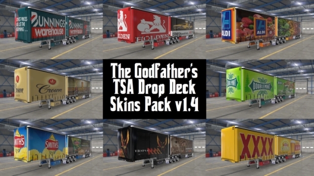 ATS - TSA Drop Deck Skins Pack V1.4 (1.43.x)