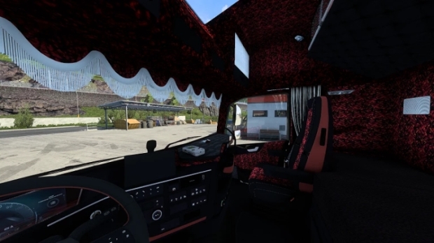 Ets2 Volvo Fh5 Red Danish Plush Interior Exterior Reworked 1 43 X