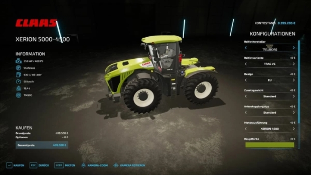 FS22 - Claas Xerion 4500-5000 V1.0.2.0