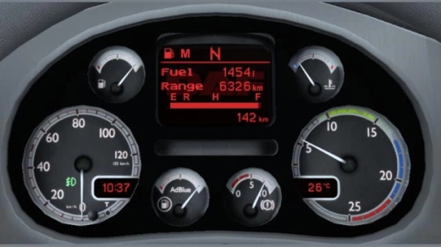 ETS2 - DAF XF 105 Custom Dashboard V1.2.3