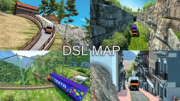 ETS2 - DSL Map [Extreme Roads] V1.1