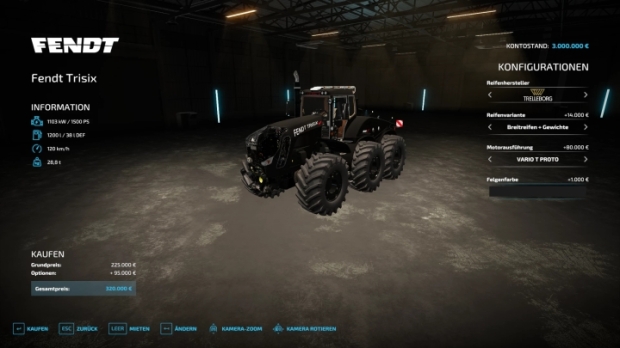 FS22 - Fendt Trisix Vario LU Max Edit V2.0
