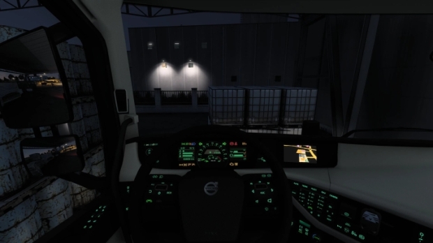 ETS2 - Green Dashboard for Volvo FH V1.2 (1.44.x)