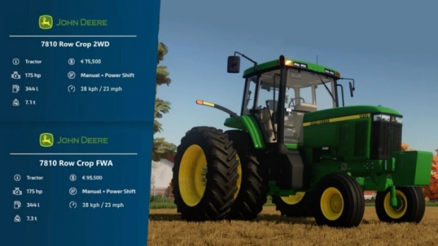 FS22 - John Deere 7810 Row Crop V1.0.0.1