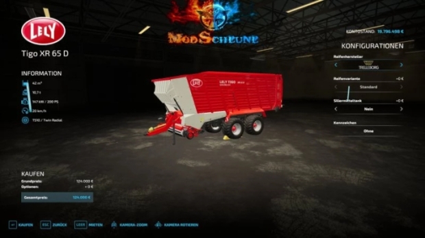 FS22 - Lely Tigo XR 65 D Trailer V1.0