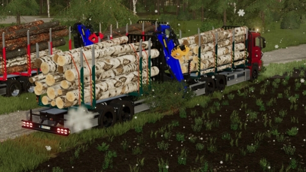 FS22 - Lizard Short Wood Trailer Pack V1.0