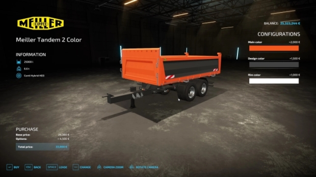 FS22 - Meiller Tandem Trailer V1.0