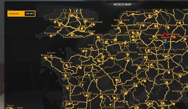 ETS2 - Opened Map in Profile (1.43.x)