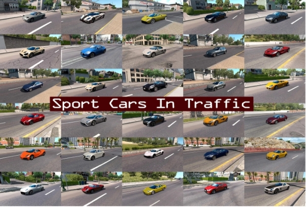 ATS - Sport Cars Traffic Pack V10.1.1