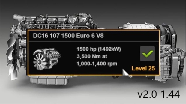 ETS2 - 1500HP for All Trucks V2.0