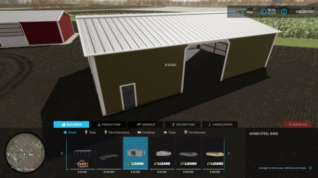 FS22 - 40x60 Steel Shed V1.0