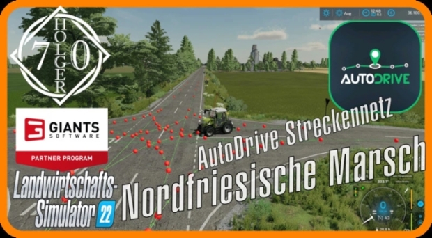 FS22 - AutoDrive NF March 4-Way Route Network V1.9