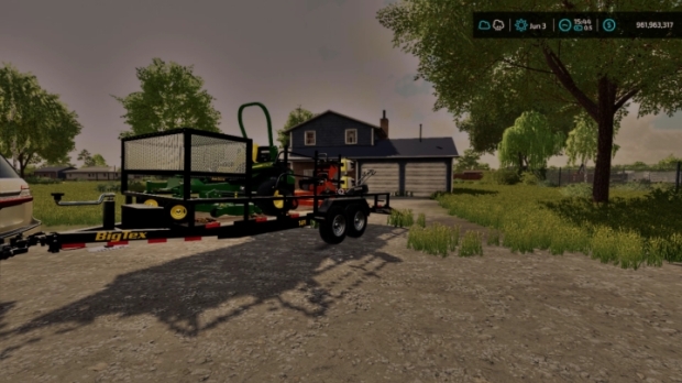 FS22 - Big Tex 24ft Lawn Care Trailer V1.0