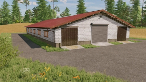 FS22 - Cow Shed 42x22m V1.0