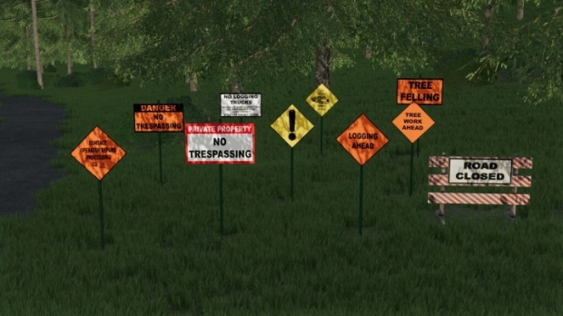 FS22 - Forestry Sign Pack V1.0