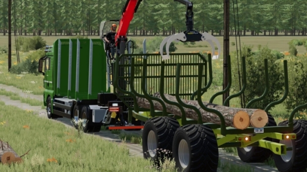 FS22 - Lizard LT689 Long Log Trailer V1.0
