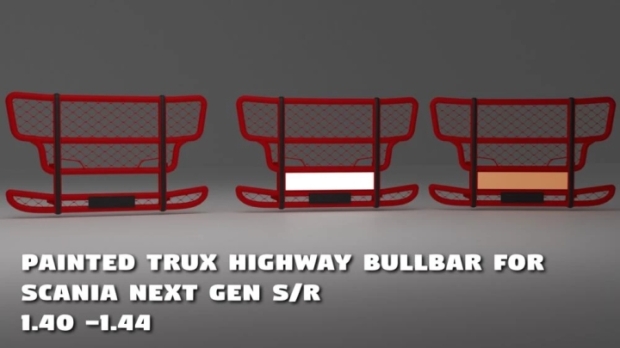 ETS2 - Painted Trux Highway Bullbar For Scania S/R