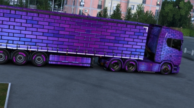 ETS2 - Purple Brick Wall Skin