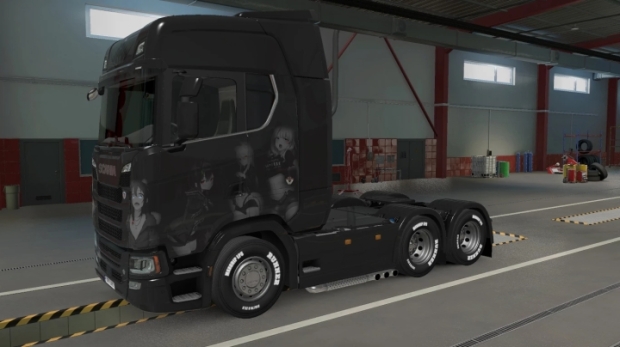 ETS2 - Black and White Anime Skin | Euro Truck Simulator 2 | Mods.club