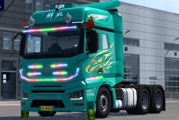 ETS2 - China Faw J7 With 4Camera and Flowing Watercolor Lights V1.0