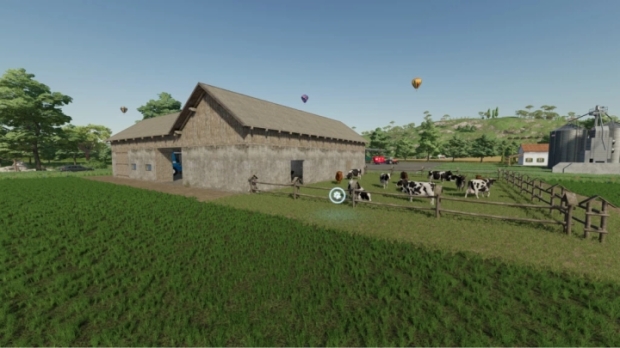 FS22 - Cow Barn With Garage V1.0