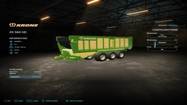 FS22 - Krone ZX560GD Trailer V1.0