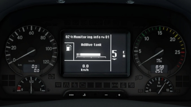 ETS2 - Realistic Dashboard Computer Mercedes Actros MP3 V1.2