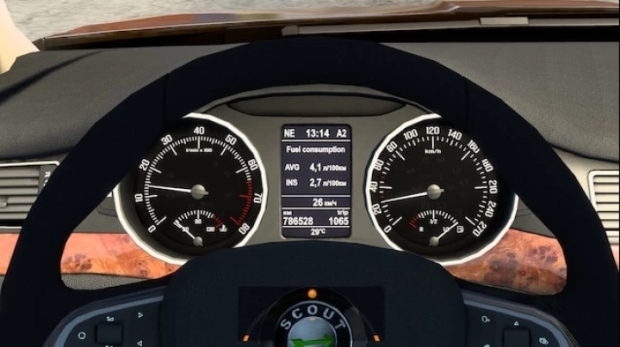 ETS2 - Skoda Superb Improved Dashboard V1.0