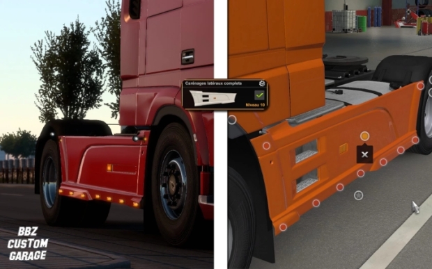 ETS2 - Slots for Daf Euro 6 Original Sideskirts