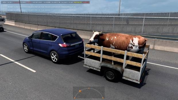 ATS - Trailers with Animated Animals in traffic (Horses and Cows) V2.3