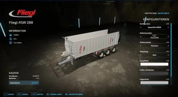FS22 - Fliegl ASW288 Schubboden Multi Trailer v1.0