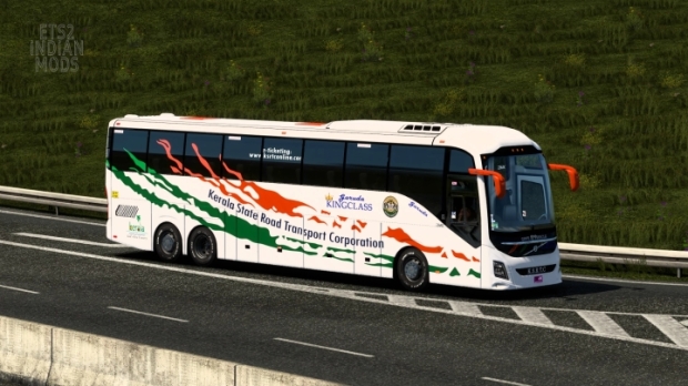 ETS2 - Indian KSRTC (Kerala) Skin Pack for DBMX Volvo 9800 UK v1.0