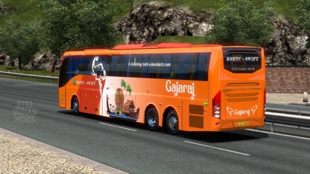 ETS2 - Indian KSRTC (Kerala) Skin Pack for Volvo B11R v1.0