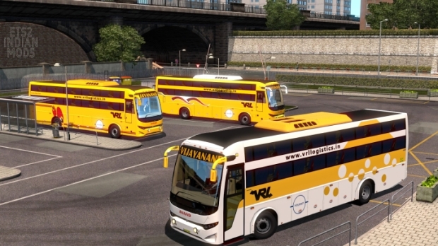 ETS2 - Indian VRL Logistics Skin Pack for JK Vega Sleeper Bus Mod v1.0