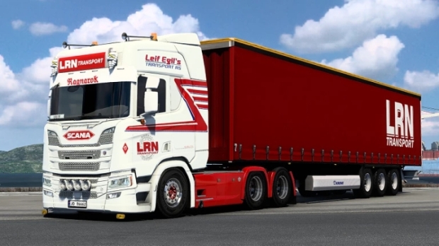 Ets2 - Scania R Lrn   Leif Egil Transport Ragnarok Skin V1.0 