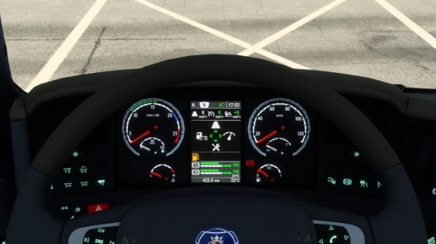ETS2 - Scania R & Streamline Improved Dashboard v1.1