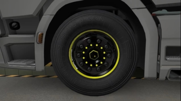 ETS2 - Black Yellow for Abasstreppas Wheels v1.0