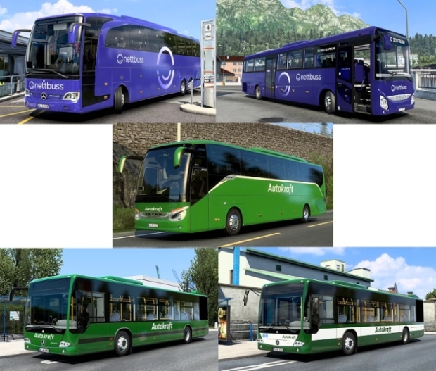 ETS2 - Nettbuss & Autokraft Skinpack