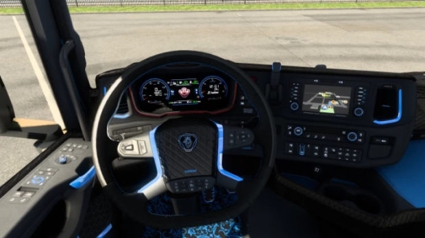 ETS2 - Custom Blue Interieur for Scania NG S&R 2016 v1.0