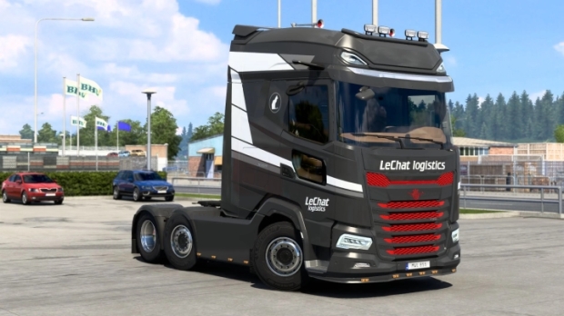 ETS2 - LeChat Logistics paintjob for DAF 2021 V1.0