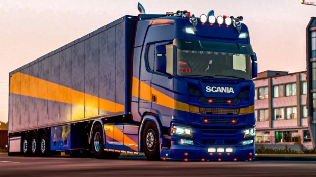 ETS2 - Sunrise Scania with Trailer | Euro Truck Simulator 2 | Mods.club