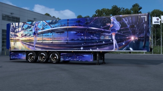 ETS2 - Blue Haired Female Anime Character Skin