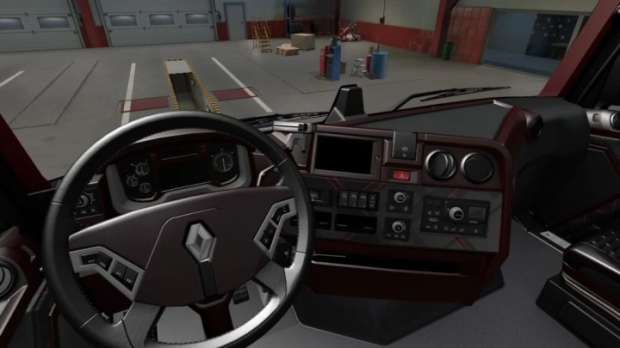 ETS2 - Renault T Black - Dark Red Interior