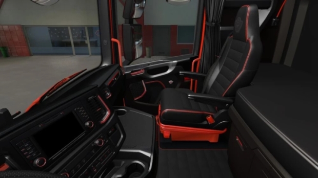 ETS2 - Scania R&S Dark-Red Interior + Dashboard